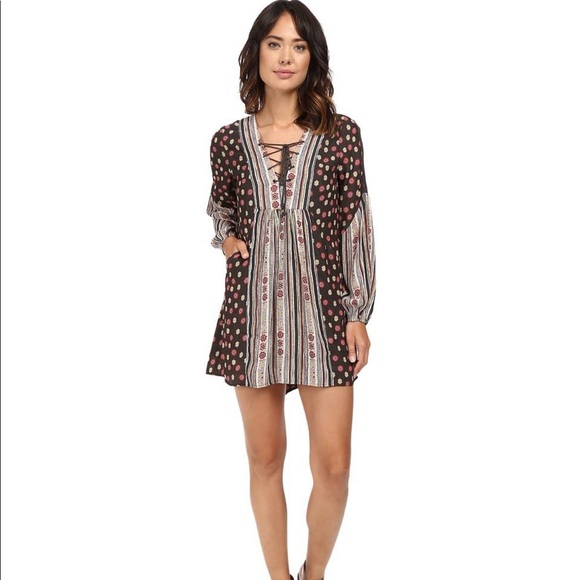 free people🌿 boho patterned mini dress - Picture 2 of 7